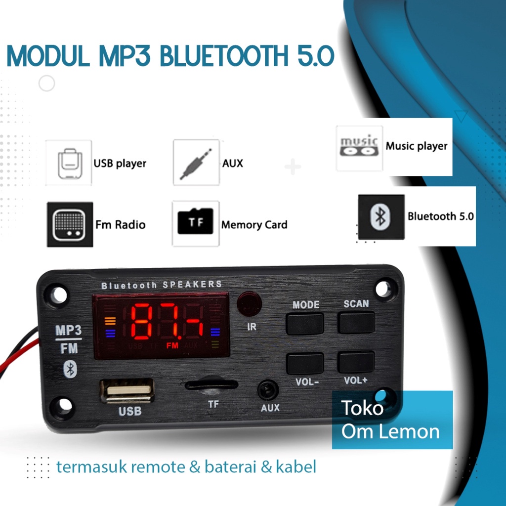 modul mp3 bluetooth 12V 0225BT