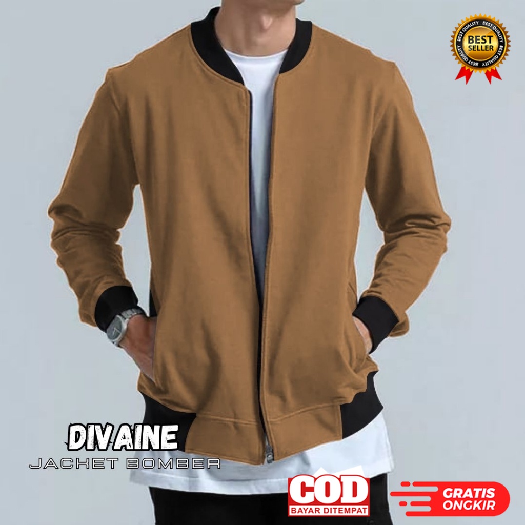 JAKET BOMBER KEREN OOTD TERMURAH /DIVAINE [ M - 10XL ] Jaket Bomber Pria Anti Air & Angin Big Size J