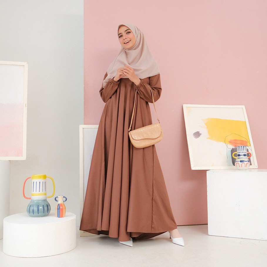 elka_looks Dara Gamis Busui Gamis Polos Gamis Toyobo