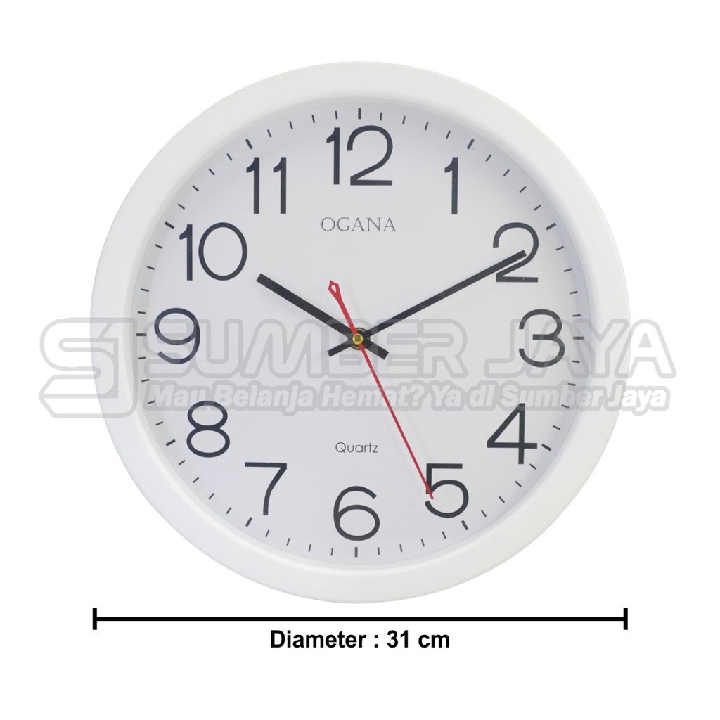 Jam OGANA 8989 Jam Rumah Jam Dinding Polos Jam DINDING BESAR Jam MURAH