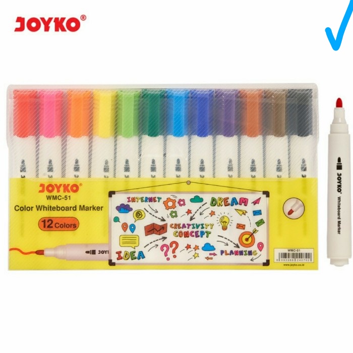 

spidol papan tulis whiteboard 12 warna -
