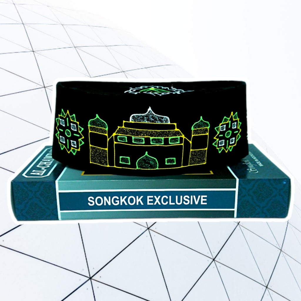 Songkok Gambar Masjid / Songkok Anak / Songkok Hitam Polos / Songkok Hitam / Songkok Dewasa / Songko