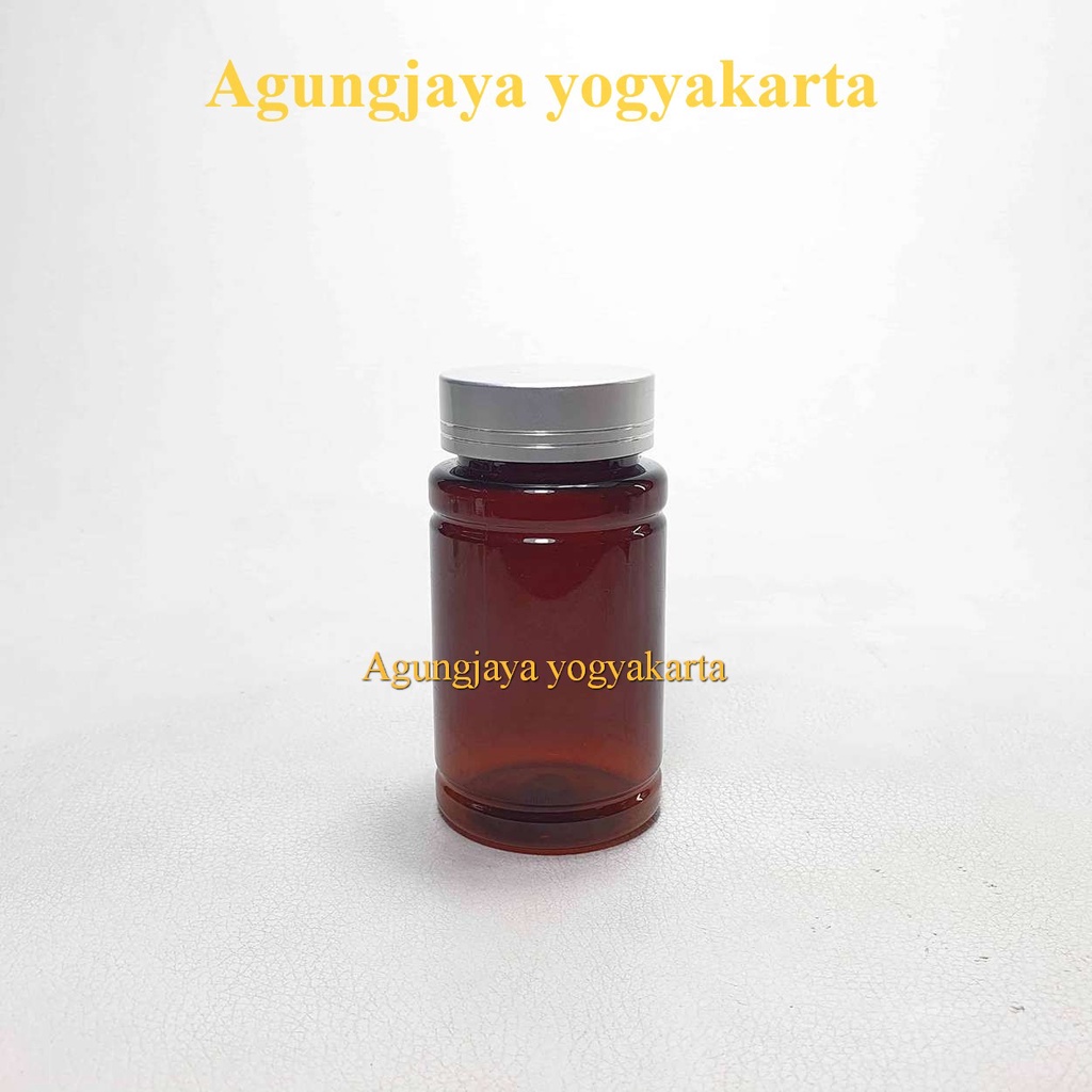 Botol Tablet Centrum 60 Kapsul Coklat Tutup Alu Obat / Botol Plastik / Botol Obat Kosong / Botol Kap