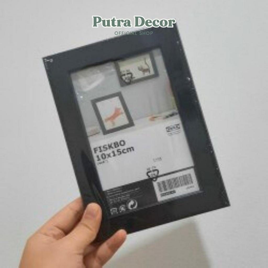 [COD] IKEA 5R FISKBO HITAM Bingkai Frame Foto Shabby Chic 10x15cm Souvenir Pernikahan Wedding Dekora