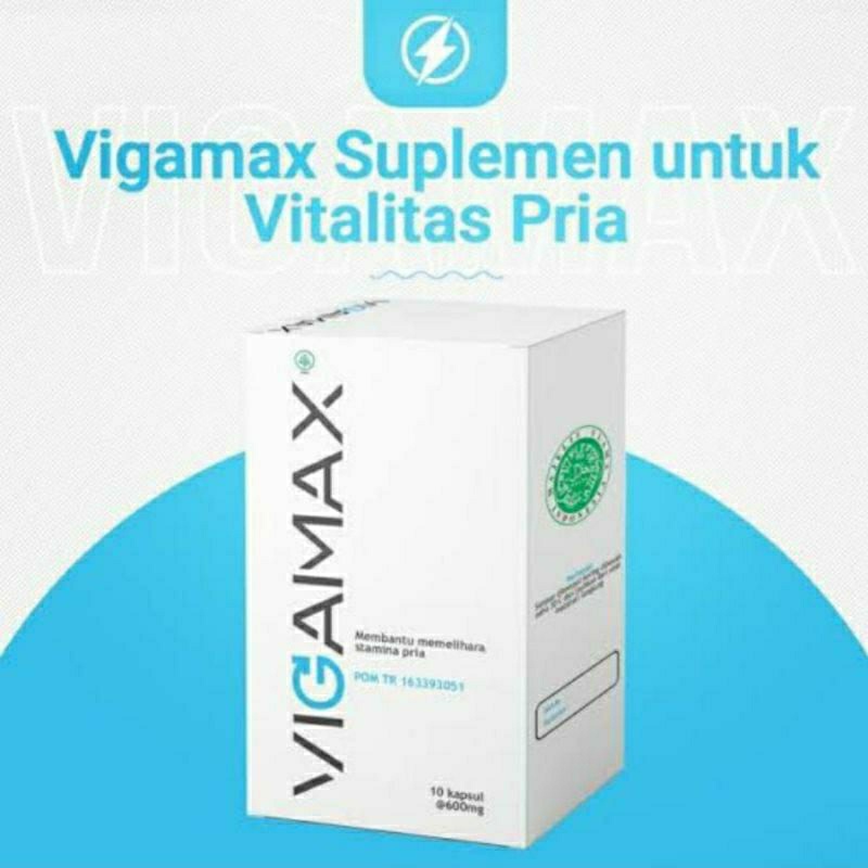 Vigamax Asli Original Obat Kuat Pria Tahan Lama Suplemen Penambah Stamina Laki Isi 10 Kapsul Herbal 