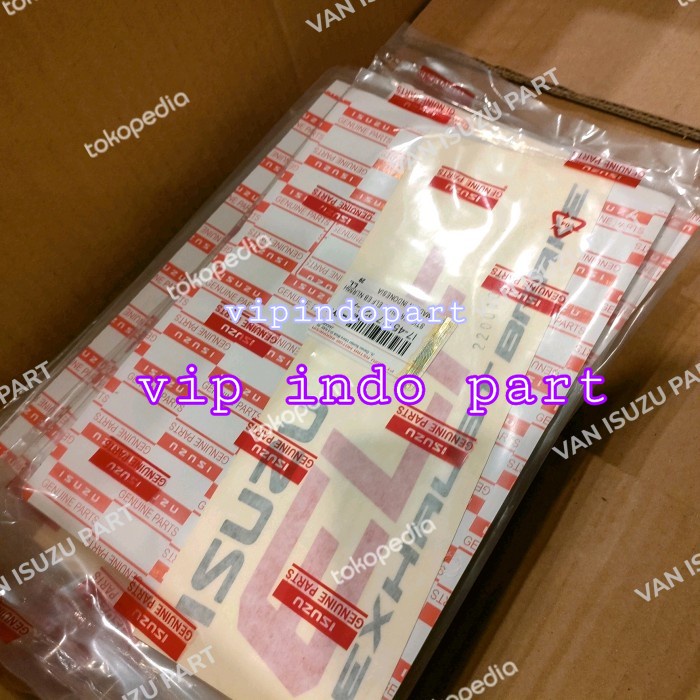 EMBLEM DECAL STIKER ISUZU ELF EXHAUST BRAKE ORIGINAL ISUZU