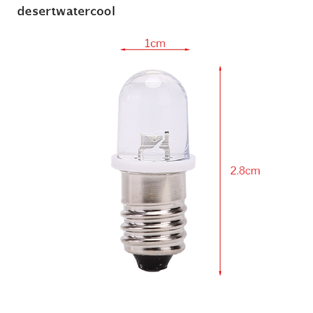 Deid 5pcs E10 Bohlam Led DC 3V 4.5V Instrumen Bohlam Indikator Bohlam Senter Bulb Martijn