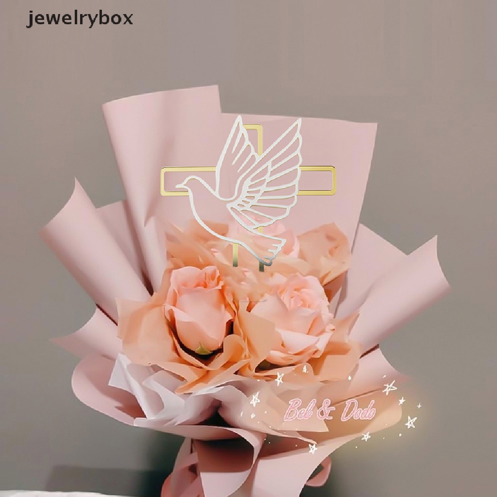 [jewelrybox] 1pc Baptis Topper Kue Perjamuan Pertama Akrilik Dekorasi Pesta Liburan Butik