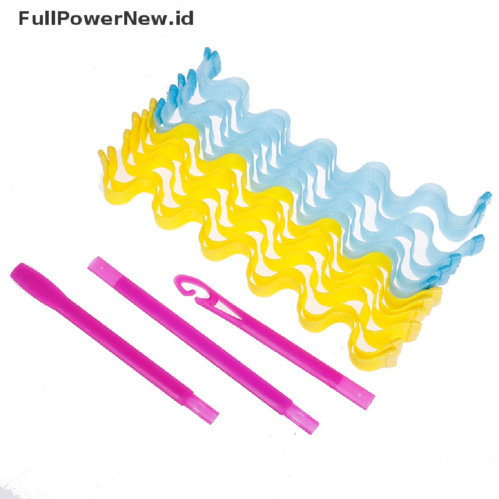 Power 12Pcs Portable Magic Long Hair Curlers Curl Maker Rol Pengungkit Spiral Mantan ID