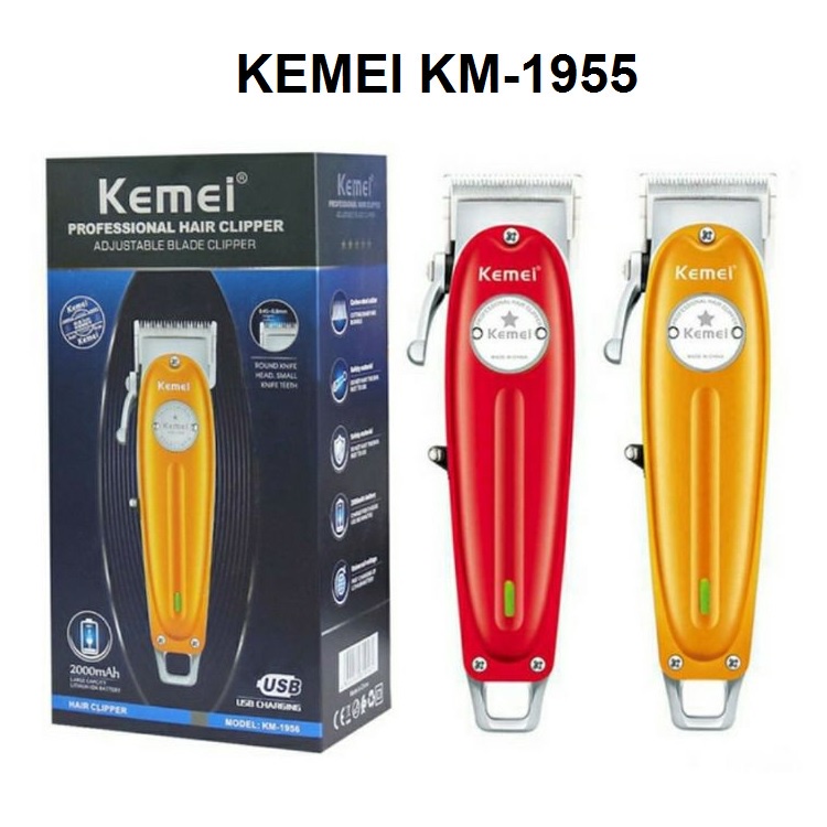 AKN88 - KEMEI KM-1955 - Professional Electric Hair Clipper - Alat Cukur Rambut