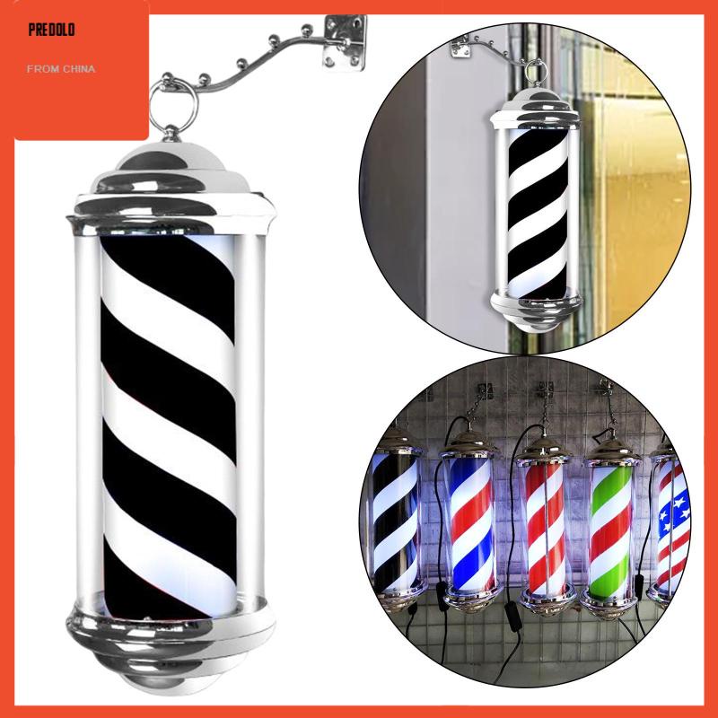 [Predolo] Rotating Barber Pole Light Tanda Toko Salon Rambut Outdoor