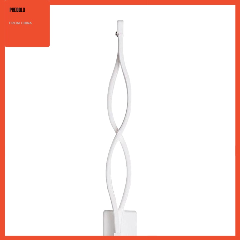 [Predolo] Nordic Wavy LED Wall Lamp Lampu Kamar Tidur Warm White Black Shell