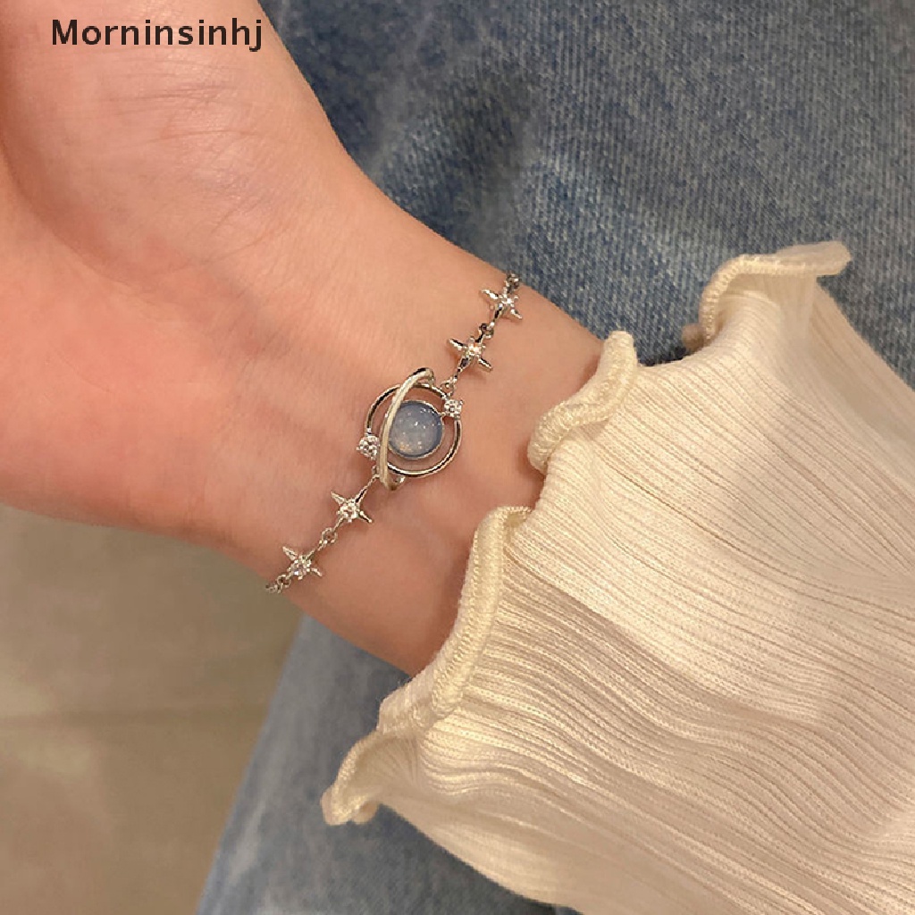 Mornin Ladies Fashion Elegan Opal Space Gelang Indah Lucu Zirkon Starlight Gelang Gelang Pesta Perhiasan Hadiah Untuk Wanita Girs id