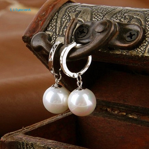 Lilyscent Wanita /'s Elegan Mutiara Imitasi Menjuntai Eardrop Ear Hoop Earrings Perhiasan Pesona