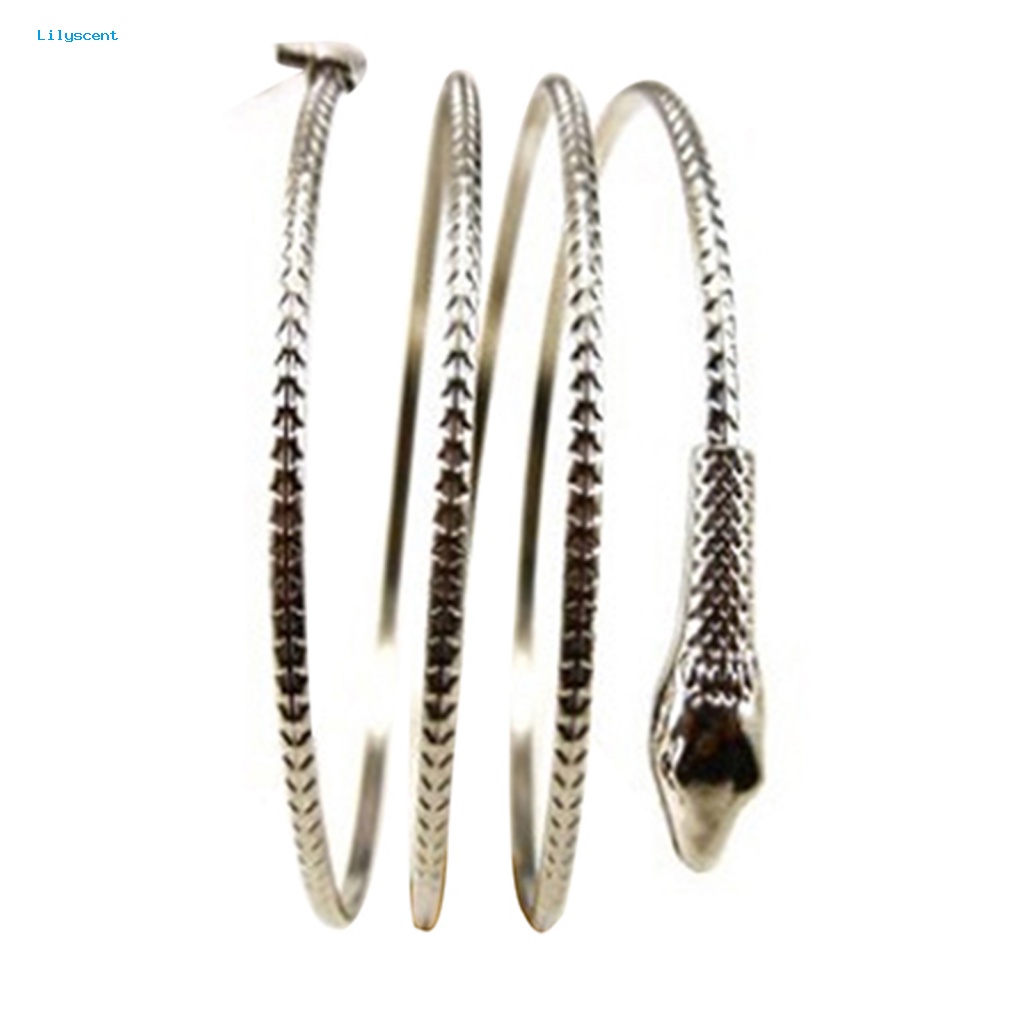 Gelang Emas Spiral Ular Lilyscent Untuk Kehidupan Sehari-Hari Armlet Armband Bangle Bracelet Fashion