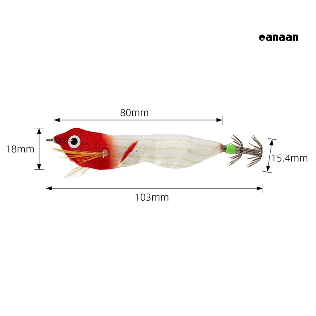 Cnn-squid Hook Simulasi Udang Suara Bercahaya Tahan Aus Lampu LED Tajam Kail Pancing Lapangan Memancing Aksesoris