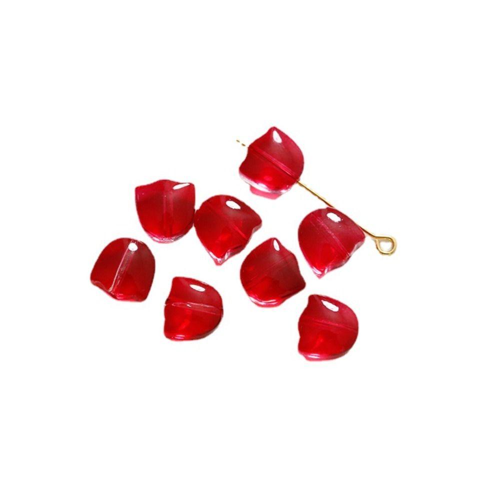 Fishstick Manik-Manik Bunga Tulip Hadiah Kerajinan Tangan Lucu DIY Untuk DIY Gelang Membuat Kit Handmade Glass Flora Beads