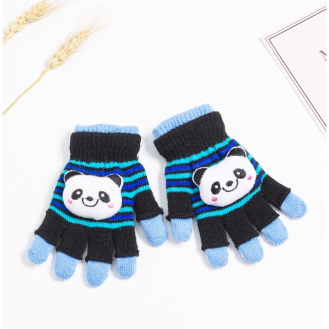 DOLL KIDS KNIT GLOVES IMPORT SARUNG TANGAN RAJUT ANAK MUSIM DINGIN DENGAN BONEKA