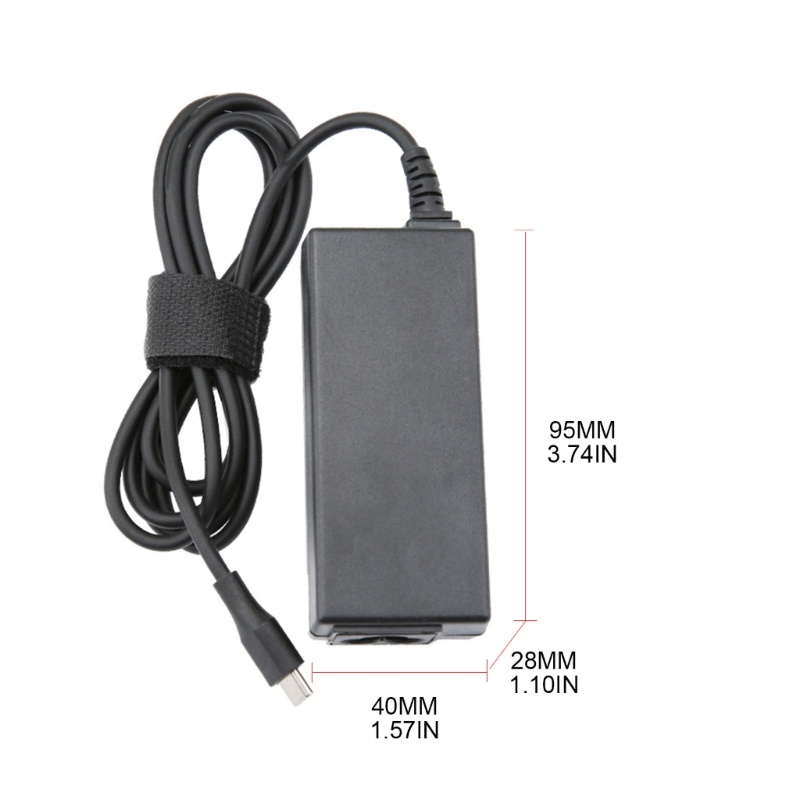 Zzz Untuk Lenovo 45W 20V 2 25A Tipe C AC Charger PC Laptop Power Supply Adaptor Kabel