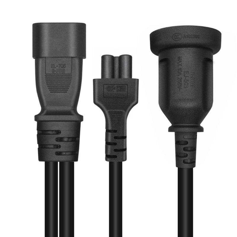 Zzz IEC320 C14 Male Plug Extension Kabel Listrik Ke C5 +AU16A Female Extension Line