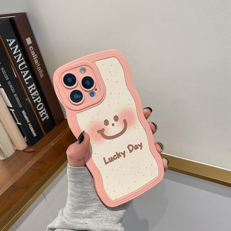 Lovely Lucky Day Smile Girl Woman Soft Case iP iPhone 7 8 Plus SE 2020 X XR XS Max 11 12 13 14 Pro Max FTD Wave Casing Apple