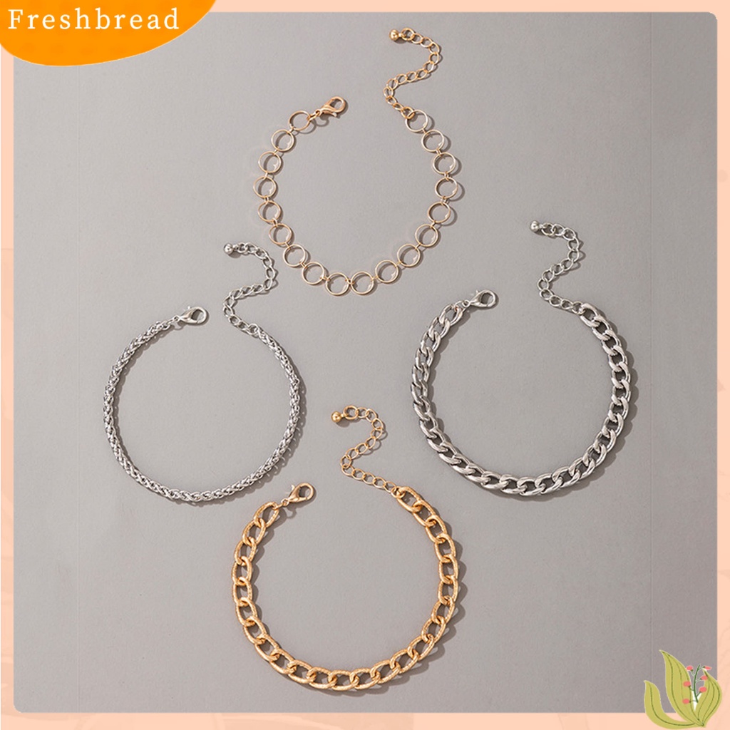 &lt; Freshbread &gt; Gelang Wanita Tebal Punk Simple All Match Gelang Rantai Hollow Untuk Pacaran