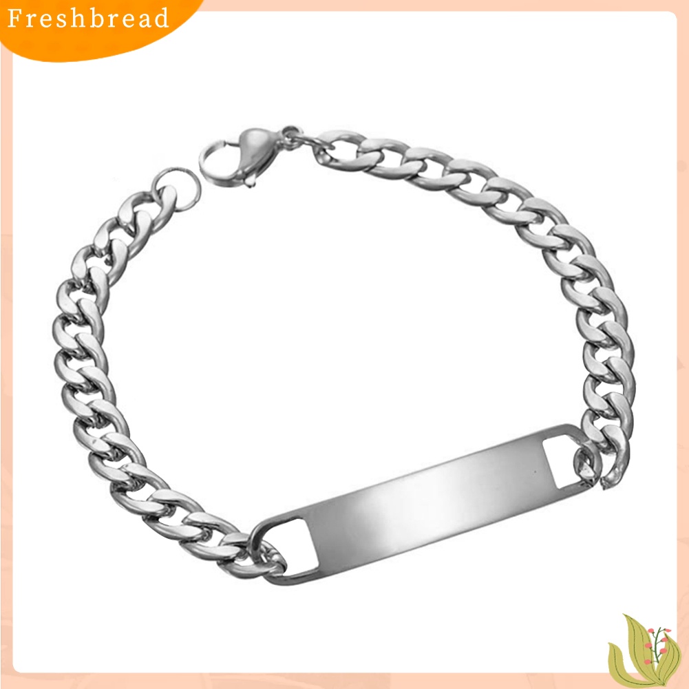 &lt; Freshbread &gt; Pria Rantai Gelang Stainless Steel Bangle Fashion Pesta Club Prom Pub Perhiasan