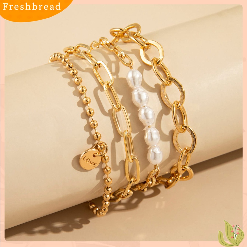 &lt; Freshbread &gt; 3Pcs Gelang Wanita Love Adjustable Jewelry Gelang Bohemian Elegan Untuk Pantai