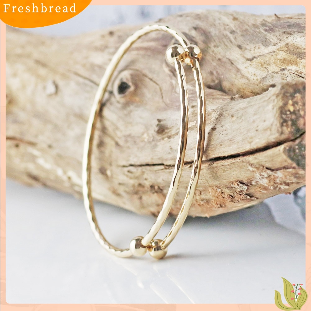 &lt; Freshbread &gt; Wanita Klasik Paduan Fashion Adjustable Gelang DIY Terbuka Bangle Perhiasan Hadiah