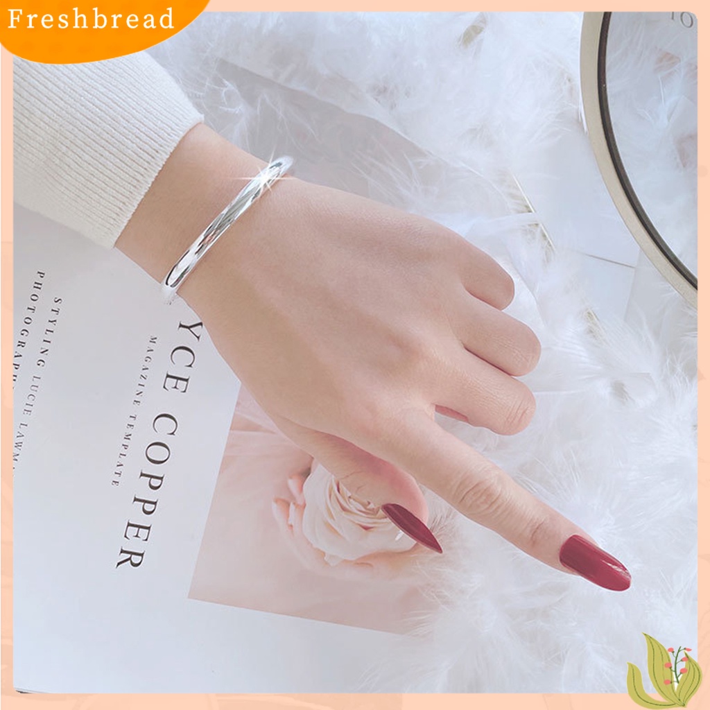 &lt; Freshbread &gt; Perhiasan Unisex Bangle Opening Adjustable Gaya Etnik Kilau Cerah Gelang Untuk Pesta