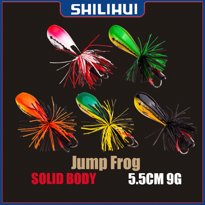 Shilihui Umpan Pancing Jumping Frog Lure Topwater Lure 5.5cm 9g Double Strong Action Hooks Jump Set Alat Pancing Umpan Katak