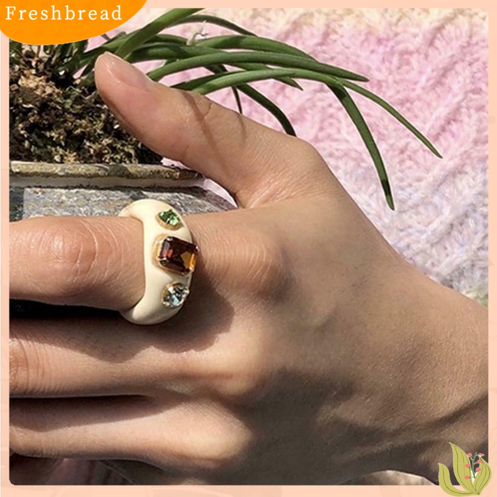 &lt; Freshbread &gt; Ladies Cincin Jari Akrilik Berlian Imitasi Band Wanita Gadis Pesta Hadiah Perhiasan Dekorasi