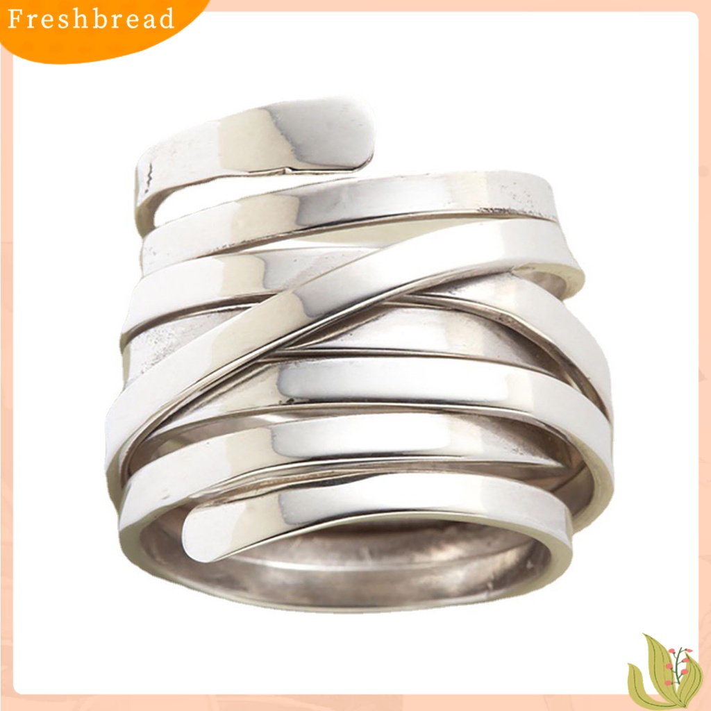 &lt; Freshbread &gt; Finger Band Enwind Eropa Dan Amerika Geometris Electroplating Gaya Sederhana Dekorasi Hypoallergenic Multilayered Vintage Punk Cincin Perhiasan Aksesori