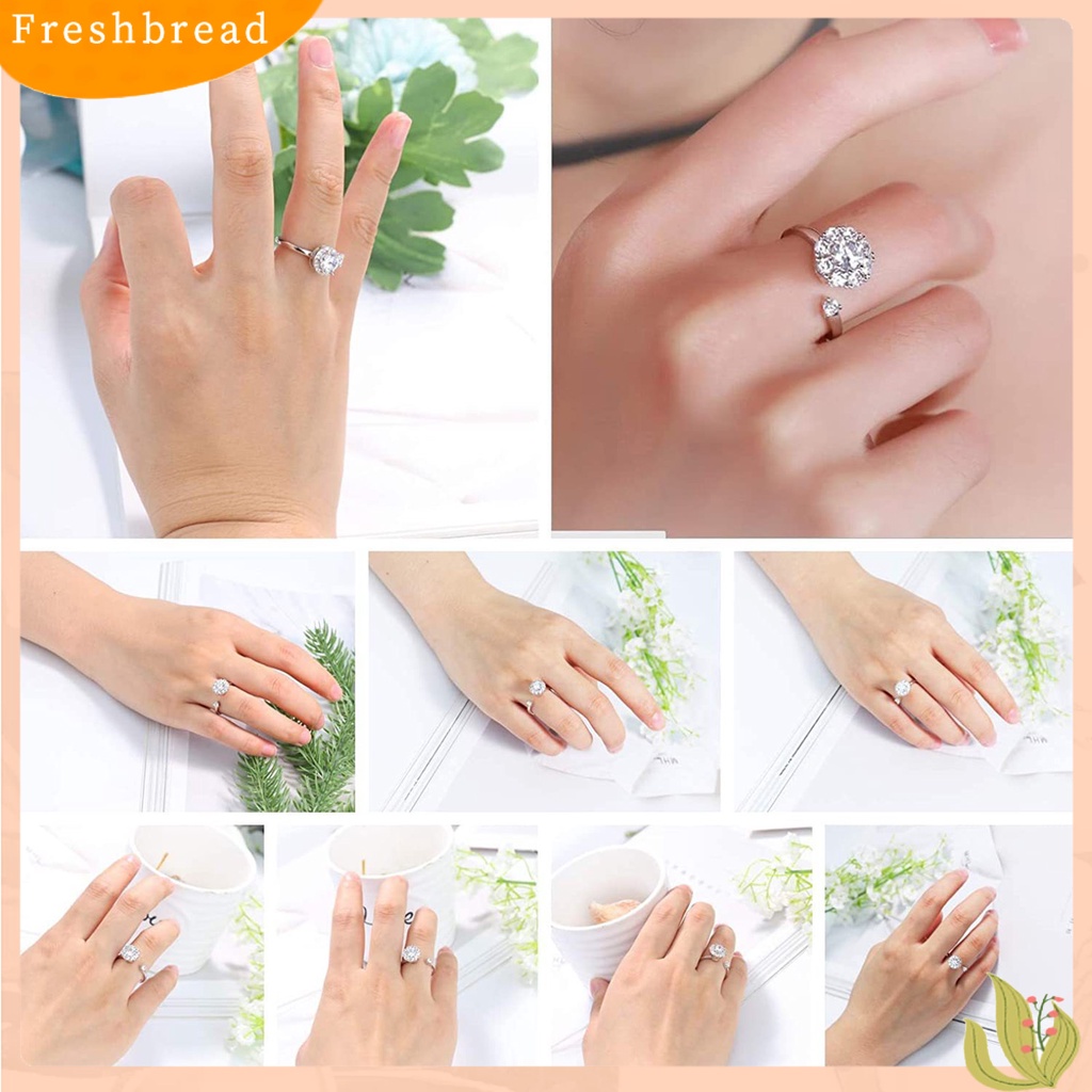 &lt; Freshbread &gt; Cincin Unisex Berputar Dapat Disesuaikan Mengkilap Dilapisi Melepaskan Kecemasan Cincin Perhiasan Hadiah