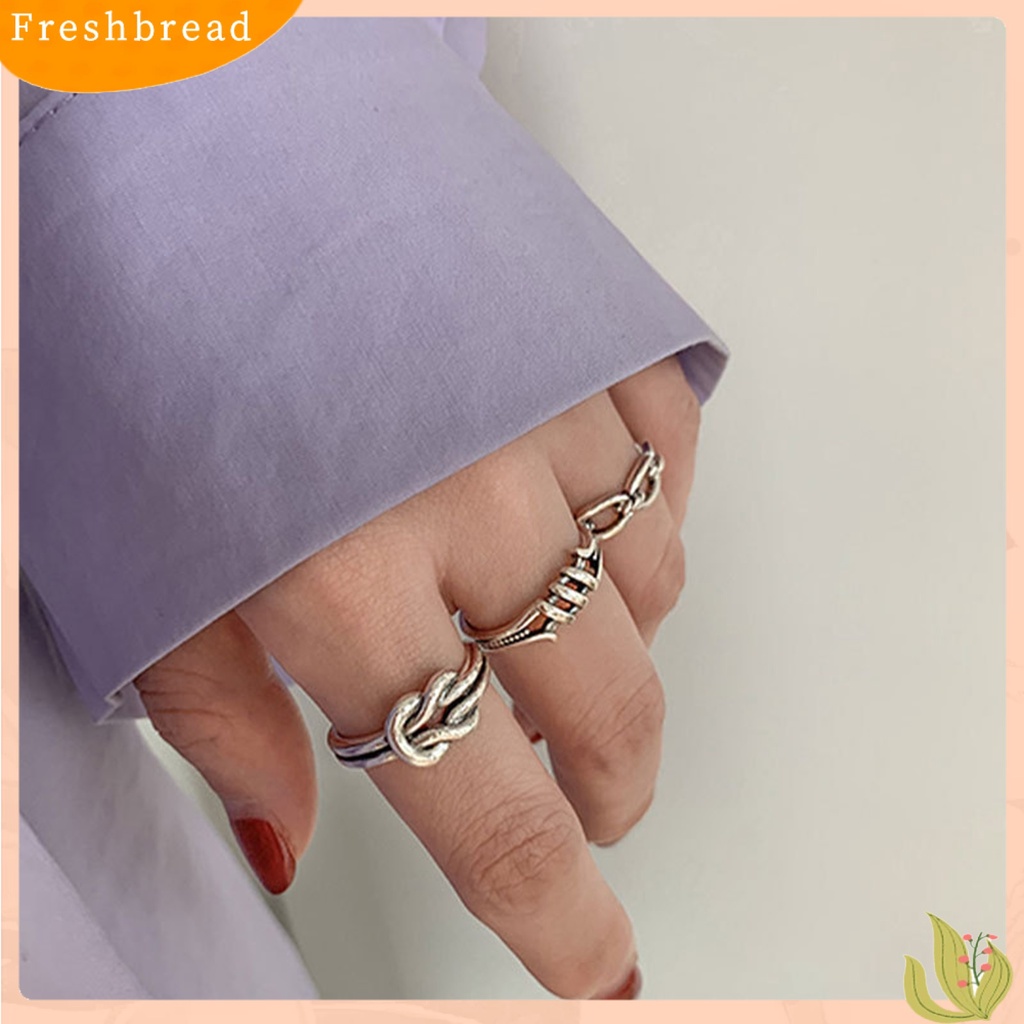 &lt; Freshbread &gt; Cincin Terbuka Dapat Disesuaikan Bentuk Kreatif Berlapis Perak Cincin Terbuka Tahan Luntur Perhiasan Fashion Untuk Wanita