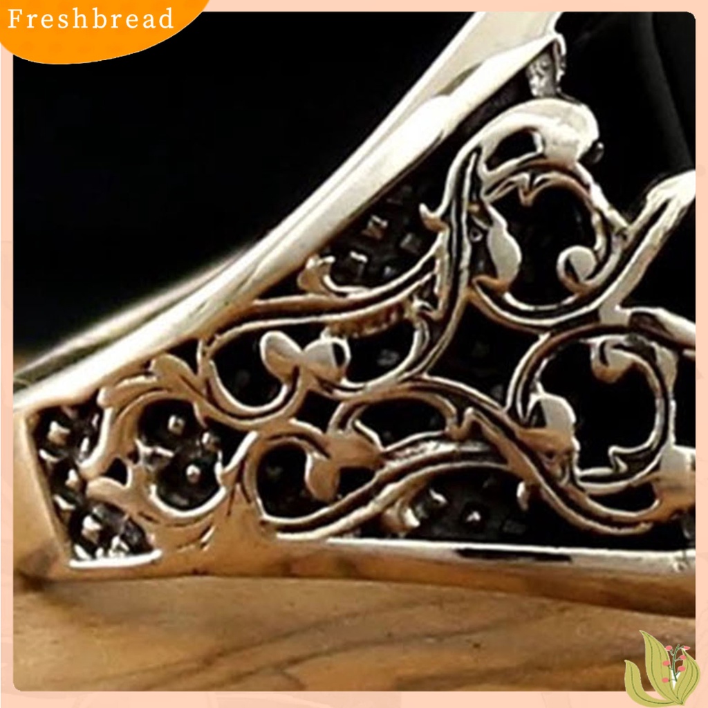 &lt; Freshbread &gt; Cincin Couple Motif Ukir Bentuk U Pria Wanita Tahan Lama Semua Cocok Gaya Punk Ring Untuk Pacaran