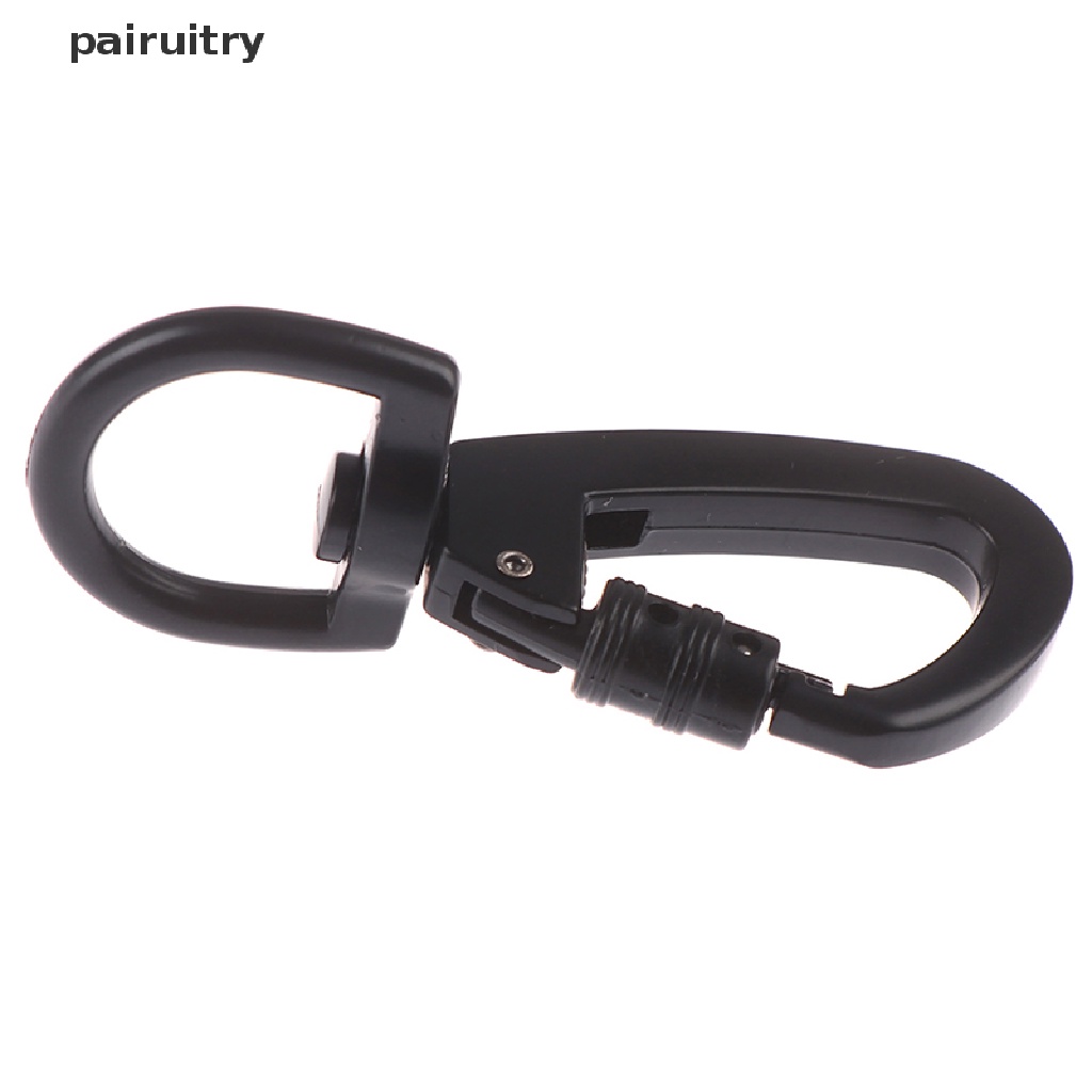 Prt 1PC Carabiner Pengunci Otomatis Gesper Tipe D Luar Ruangan Dengan Ring Rotag Putar PRT