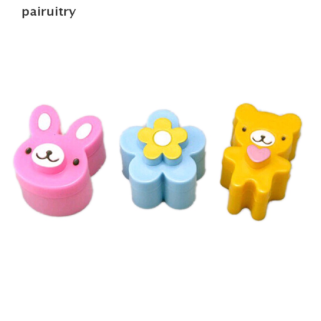 Prt 3pcs Pemotong Kerak Sandwich Cetakan Kue Roti Bento Maker Rabbit Panda Flower PRT