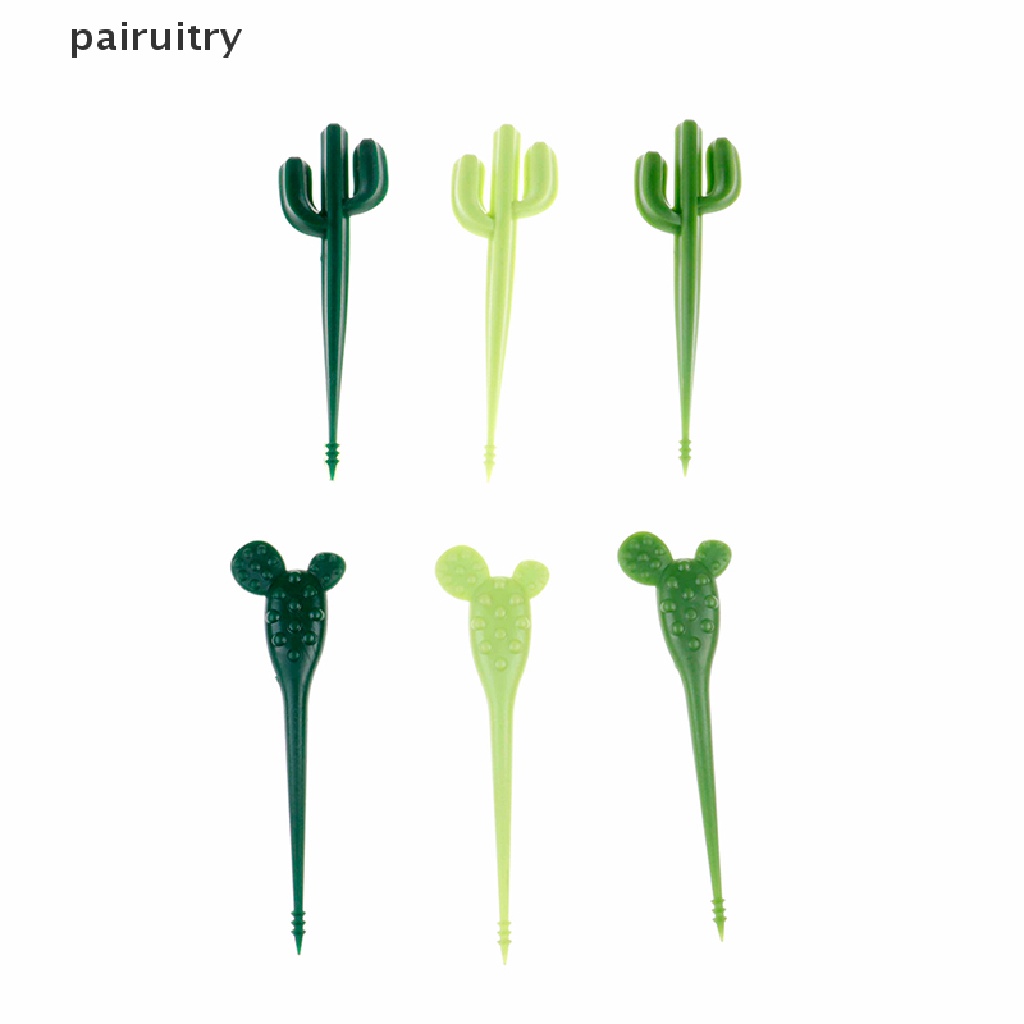 Prt 6pcs/pack Garpu Buah Kaktus Dessert Forks Tusuk Gigi Peralatan Makan Anak Food Picks PRT