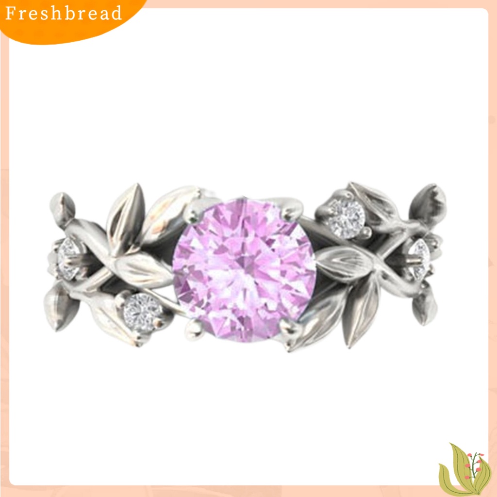 &lt; Freshbread &gt; Cincin Wanita Desain Bunga Semua Pertandingan Aksesoris Fashion Cincin Kawin Berlian Imitasi Manis Untuk Pesta