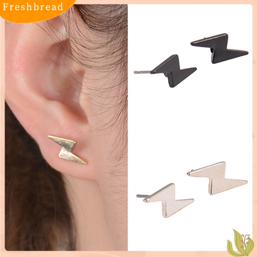 &lt; Freshbread &gt; Anting Petir Mini Punk Pria Wanita Fashion Alloy Ear Studs Hadiah Pesta