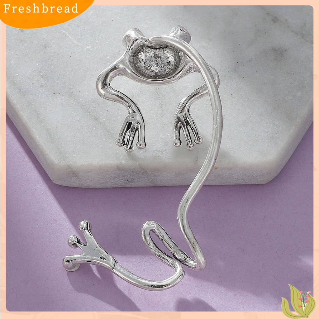 &lt; Freshbread &gt; 1Pc Klip Anting Kodok Hip Hop Alloy Manset Telinga Vintage Yang Berlebihan Untuk Pesta