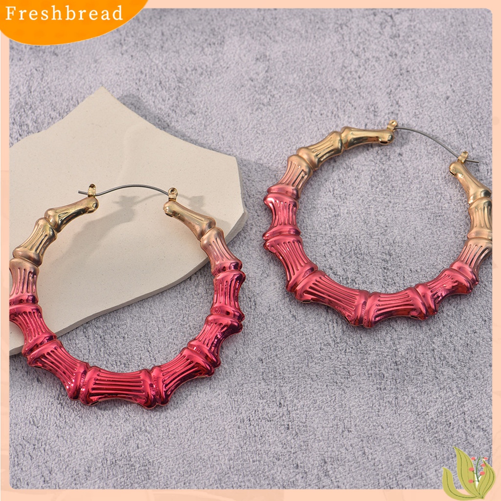 &lt; Freshbread &gt; 1pasang Anting Stud Kepribadian Berlebihan Anting Hoop Bulat Berbentuk Hati Cinta Tiga Dimensi Untuk Pacaran