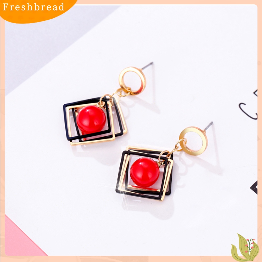 &lt; Freshbread &gt; Fashion Wanita Bentuk Karangan Bunga Lucu Multicolor Alloy Ear Stud Earrings Perhiasan Hadiah