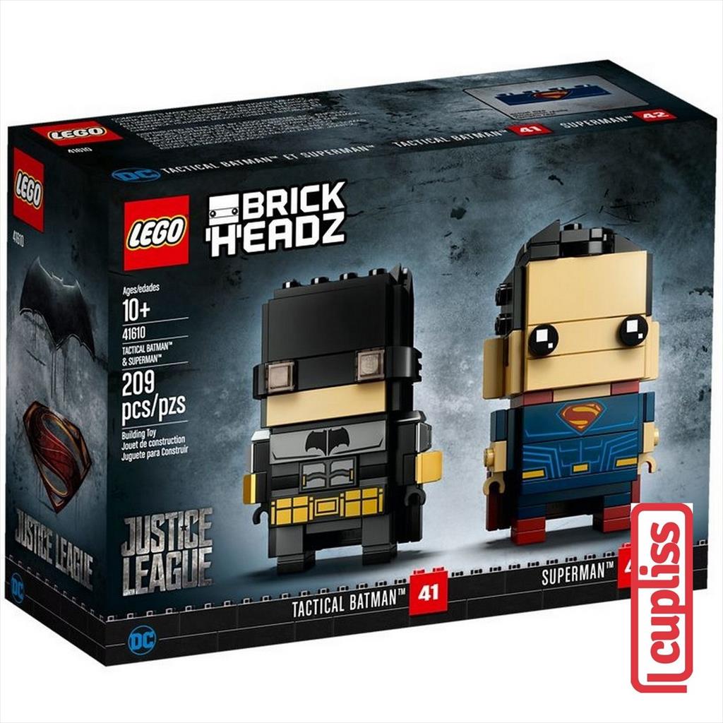 LEGO Original Brickheadz 41610  Superheroes Tactical Batman & Superman Cupliss KG