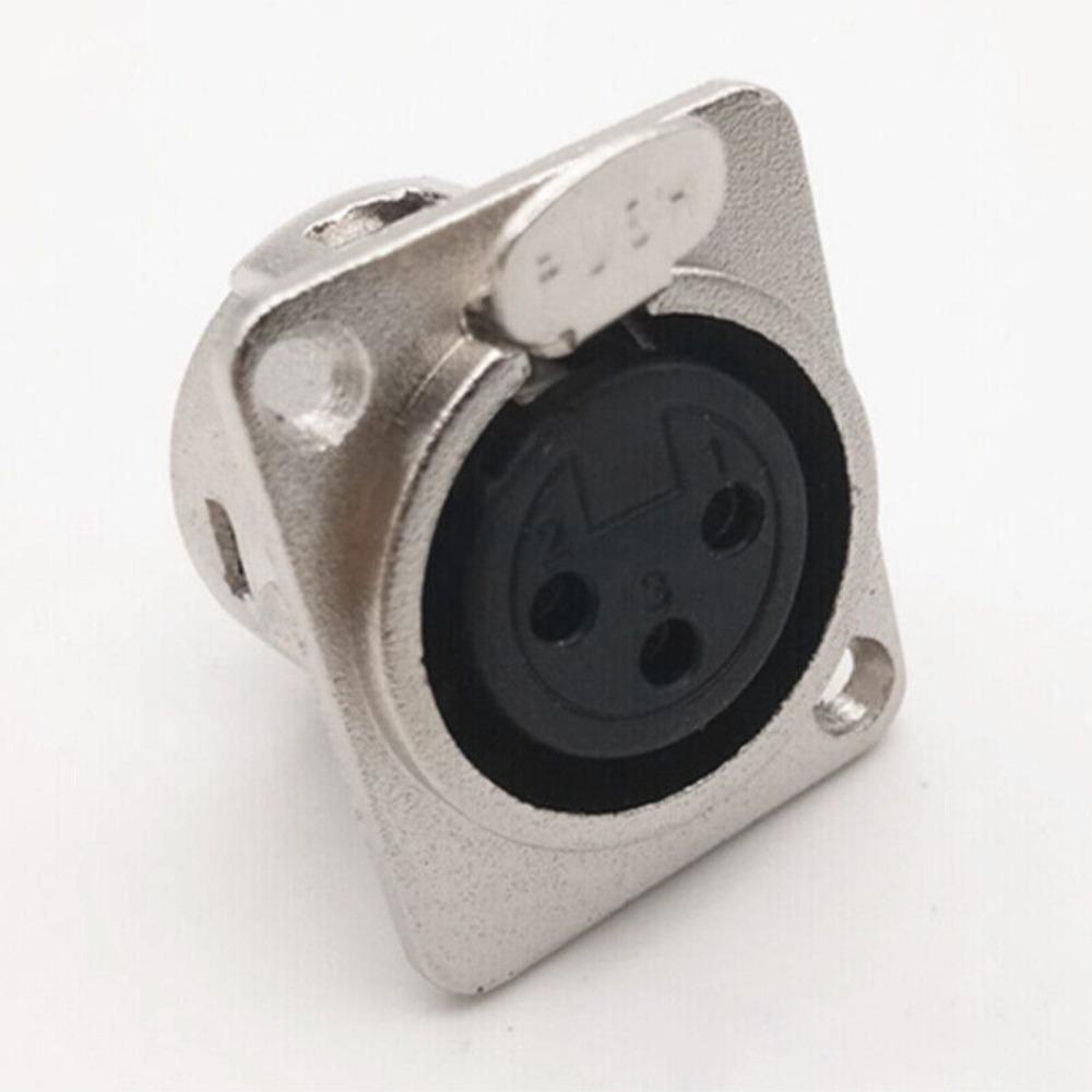 POPULAR Populer 4pcs XLR Konektor Amplifier 3pin Mount Socket Jack Connector Plug