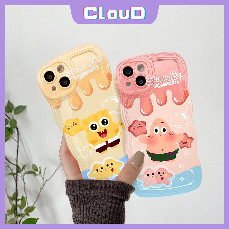 Case Case Kartun SpongeBob Redmi A1 10A 9 9T 9A 10C 10 A1+9C Note10 8 9 11 11s 10s 11Pro 9s 10Pro Max Mi 11T Pro POCO X3 NFC Pro M3 Cute Patrick Star Soft Tpu Wavy Ede Sarung