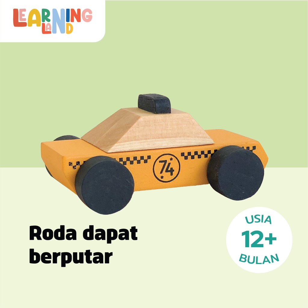 [ LETTERINPINE] - Taxi Car Yellow - Mainan Mobil-Mobilan Taxi Anak Berkualitas