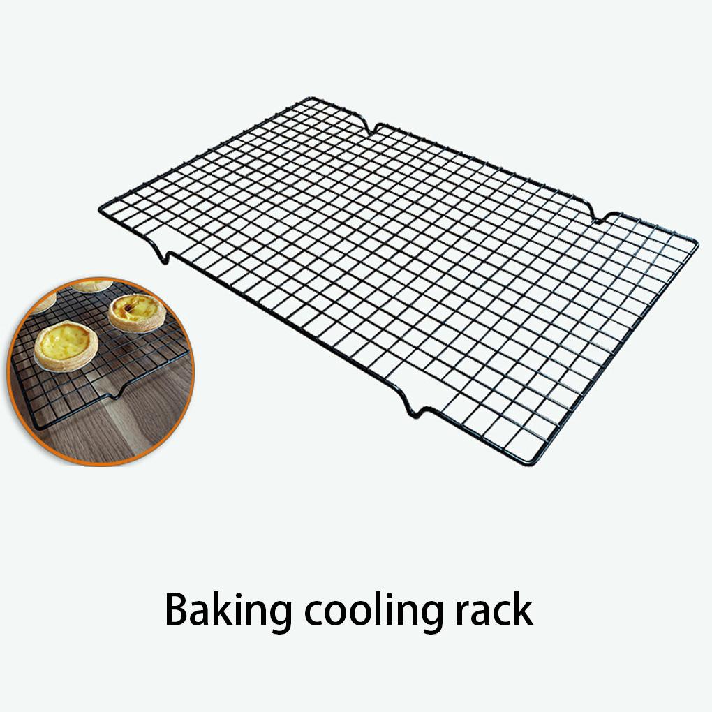 Baja Biskuit Roti Pizza Kue Anti Lengket Cooling Rack Oven Tray Grid Baking Pan Dapur Masak Memanggang Barbekyu