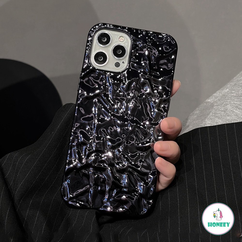 IPHONE Retro Art Simple Warna Solid Korea Casing Ponsel Untuk Iphone11 12 13 14 Pro Max Case Iphone11 Lembut Perlindungan Lensa Kamera Penutup Belakang